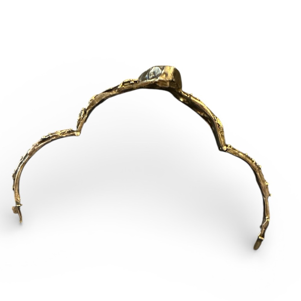 Artisan Sterling Silver Opal Hinge Bracelet - Picture 3 of 5